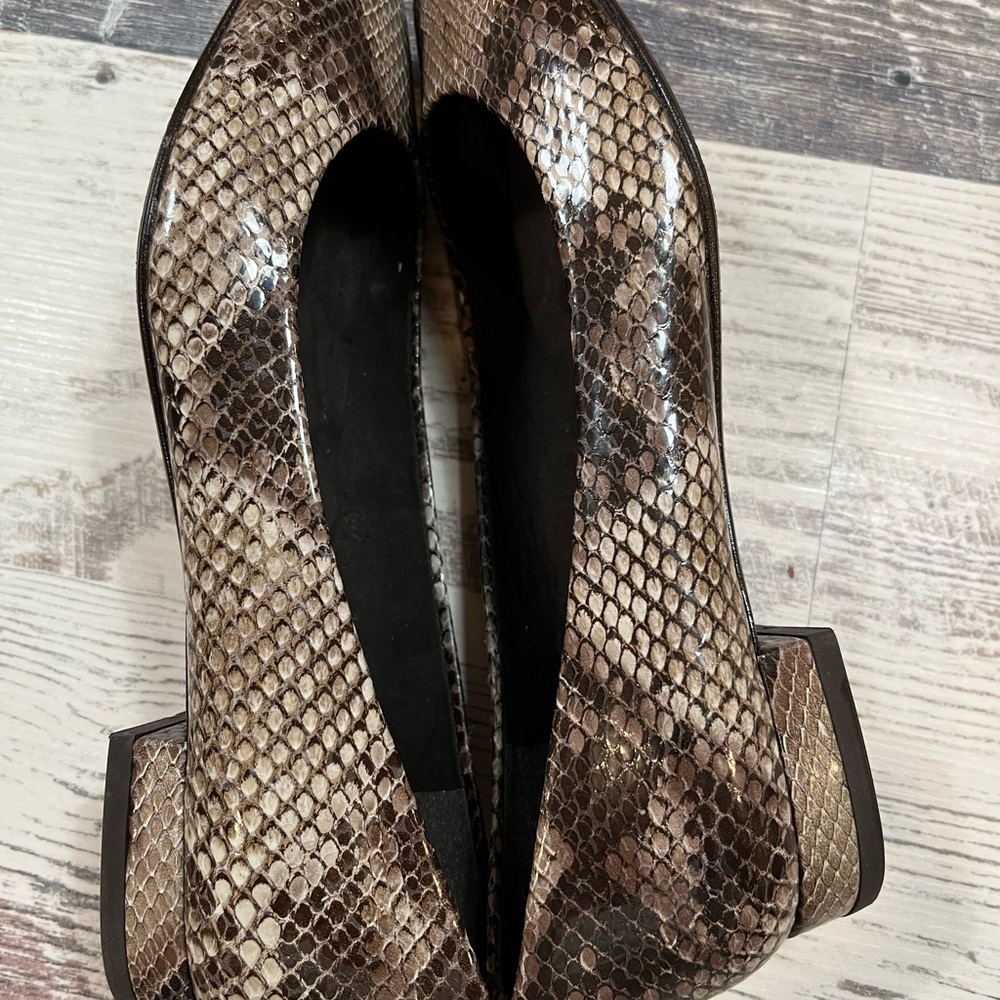 Stuart Weitzman Brown Python Print Flats - image 3